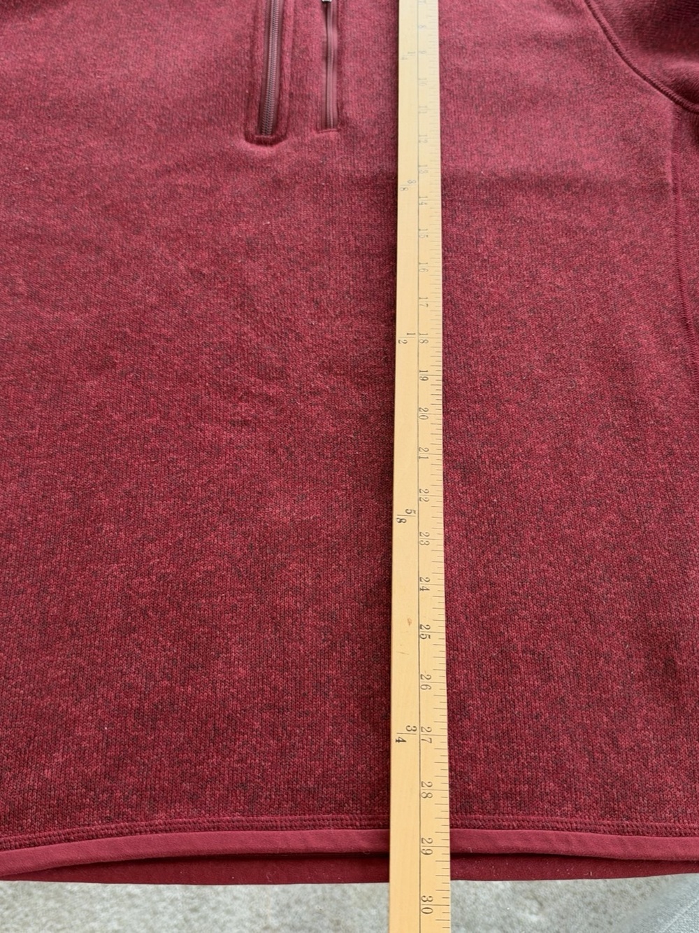 Patagonia Mens XL Better Sweater 1/4 Zip Fleece Pullover Jacket Red Heather Hike - Picture 6 of 7